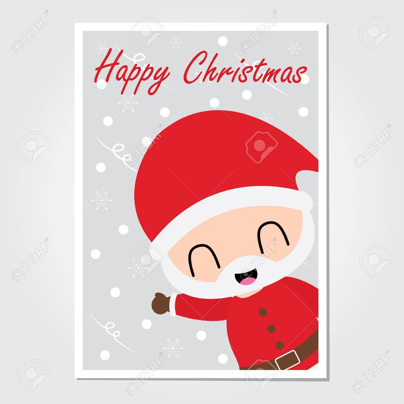 Cute Santa Claus Say Hello Vector Cartoon Illustration For Christmas Card Design Wallpaper And Greeting Cute Santa Claus Say Hello Vector Cartoon Illustration For Christmas Card Design Wallpaper And Greeting