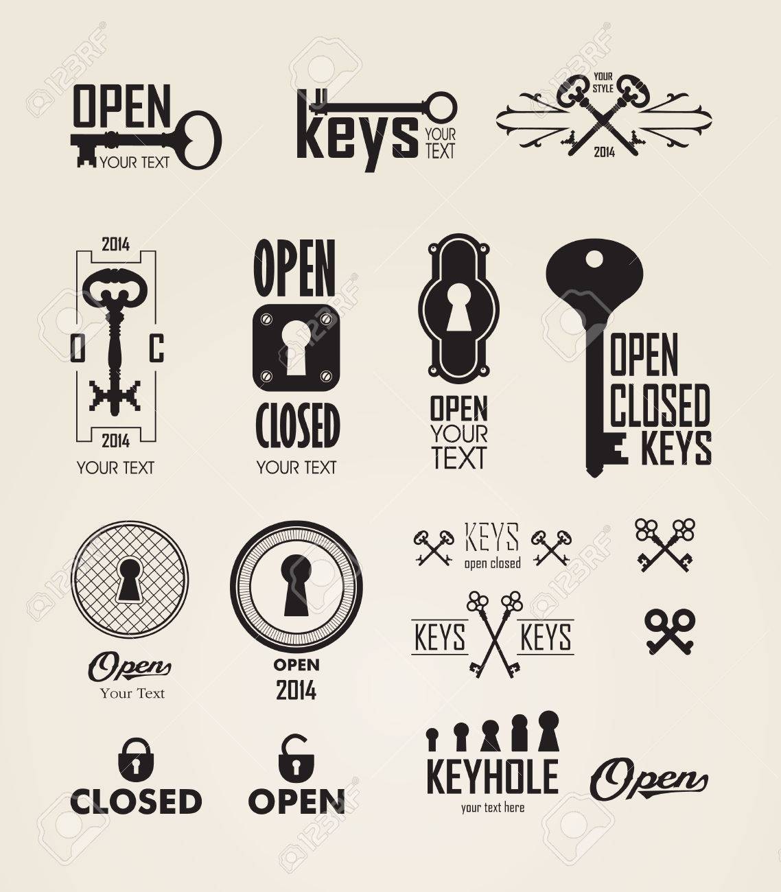 Different Beautiful Silhouettes Keyholes Set Of Silhouettes Keys And Keyholes Decorated Frame Vector Illustration On White Background Royalty Free Cliparts Vectors And Stock Illustration Image