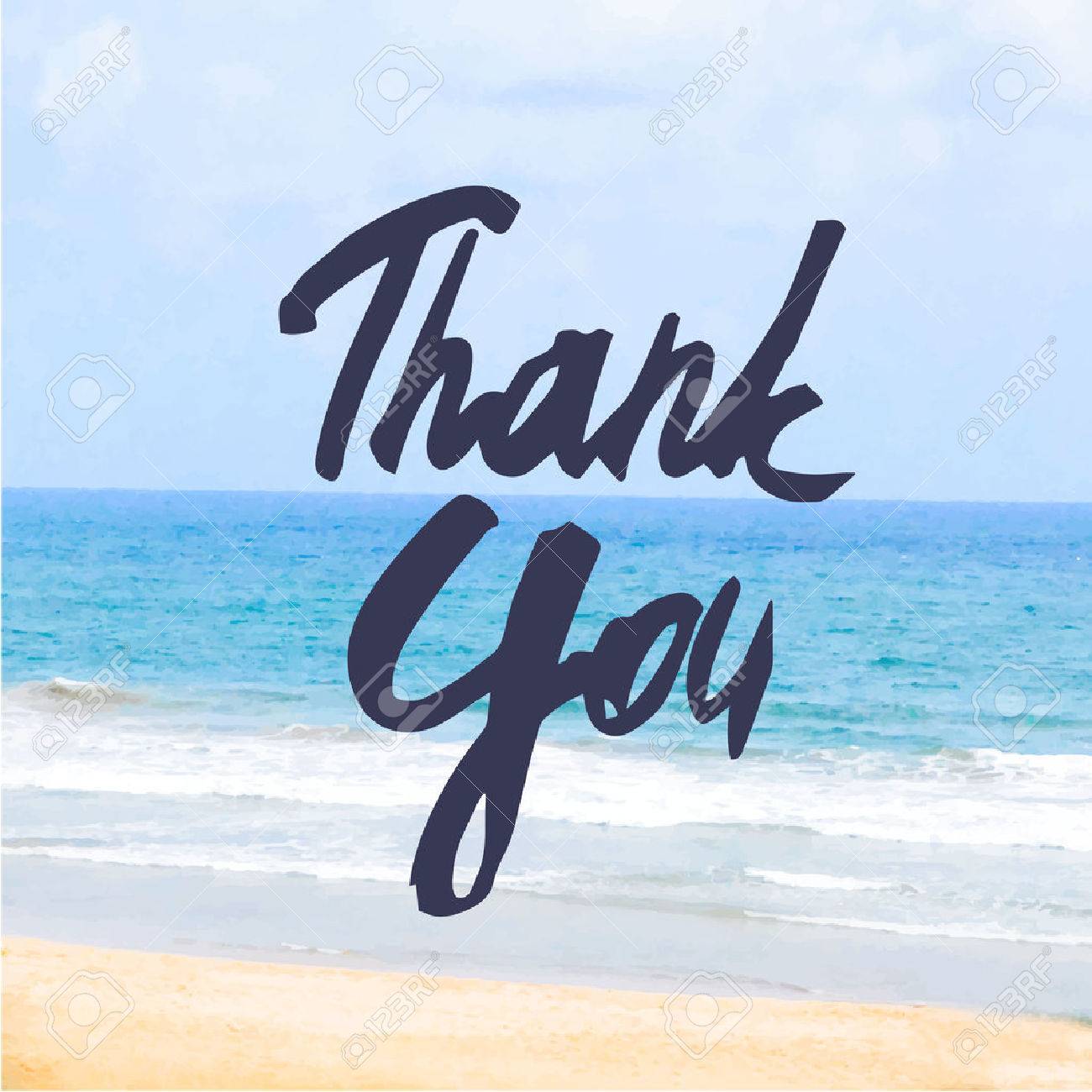 Summer Day On The Beach. Thank You. View Of The Warm Summer Sea. Royalty  Free Cliparts, Vectors, And Stock Illustration. Image 44309214.