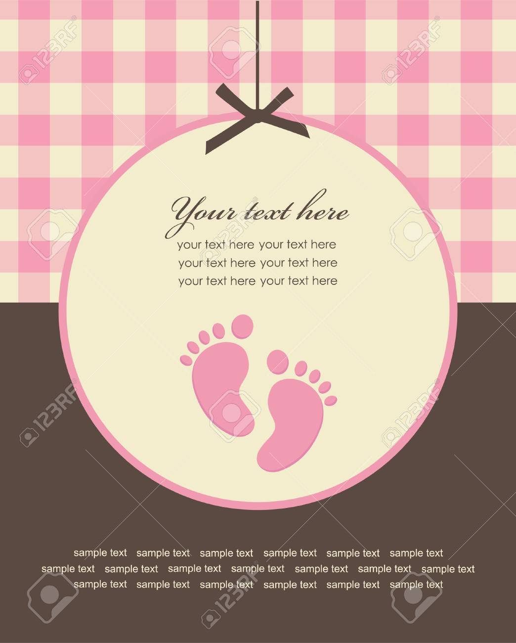 baby girl announcement card baby girl announcement card