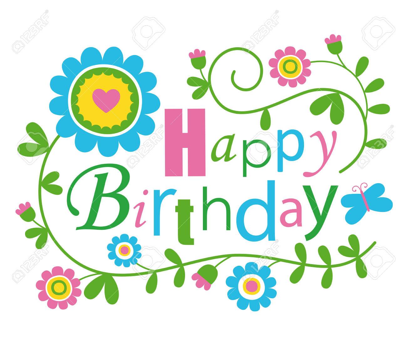 Cute Happy Birthday Card Royalty Free Svg Cliparts Vectors And Stock Illustration Image 2794