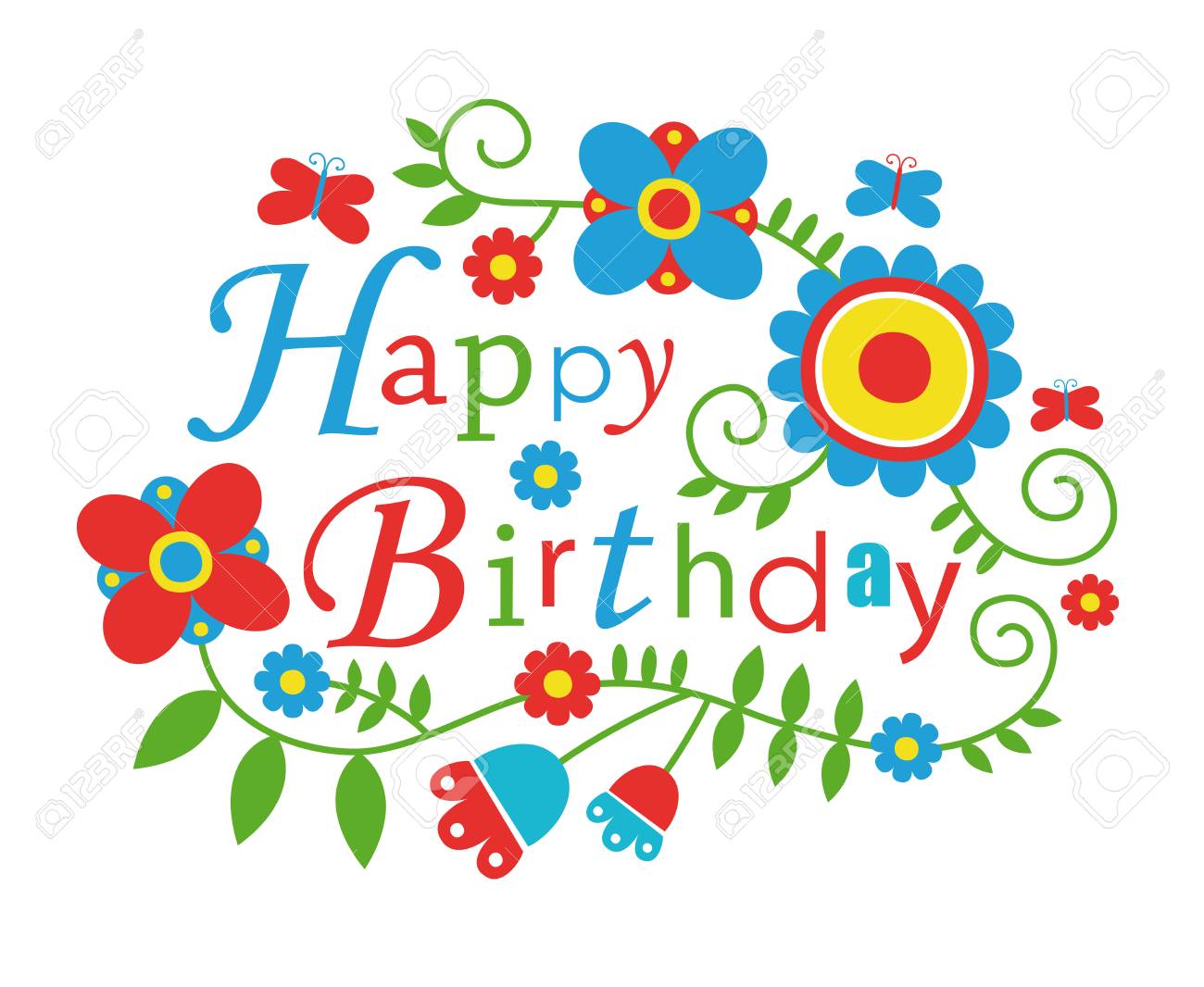 お誕生日おめでとうかわいいカード のイラスト素材 ベクタ Image お誕生日おめでとうかわいいカード のイラスト素材 ベクタ Image