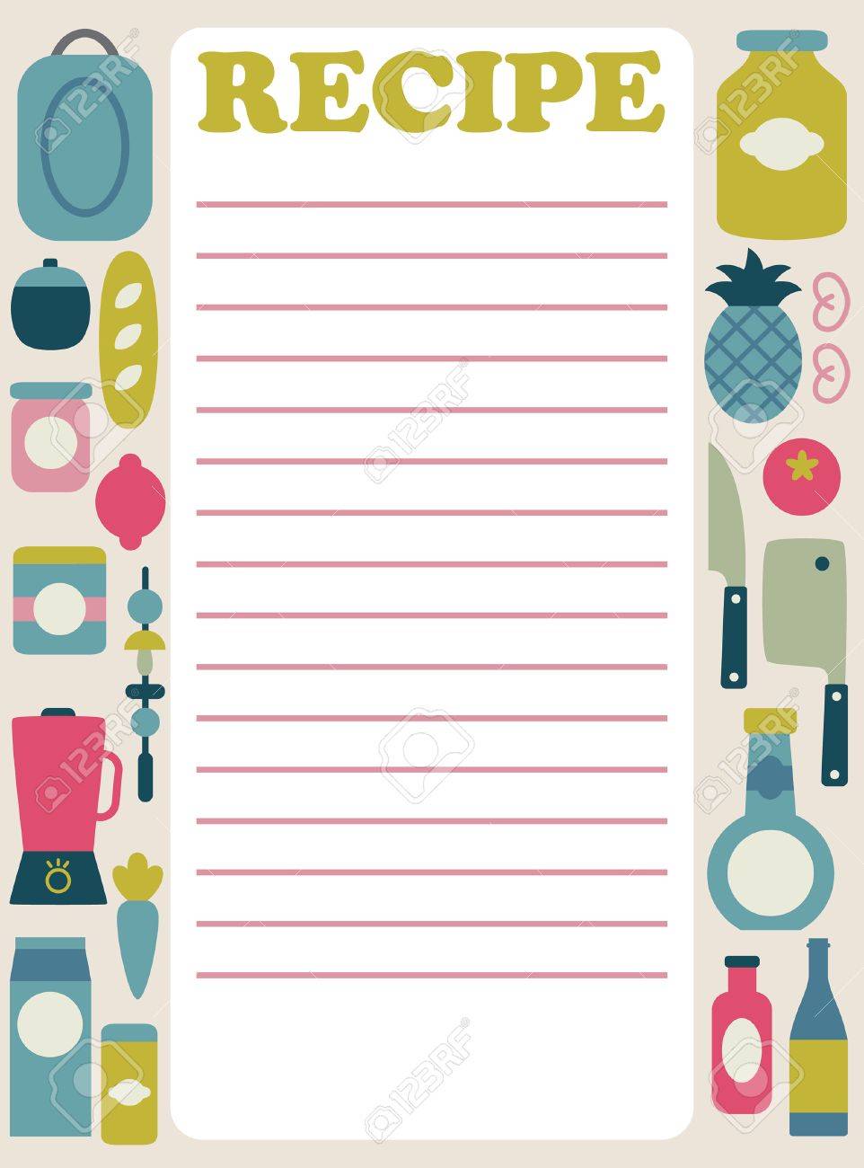 recipe card design
