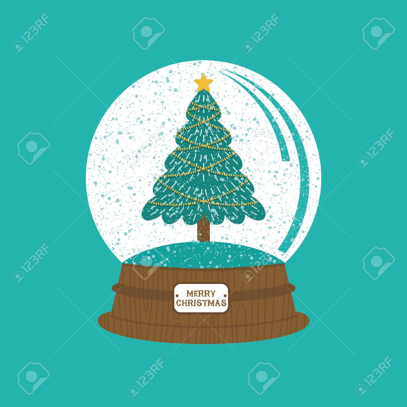 雪の世界のクリスマス ツリーとクリスマスのグリーティング カード Vecrtor の図 のイラスト素材 ベクタ Image 雪の世界のクリスマス ツリーとクリスマスのグリーティング カード Vecrtor の図 のイラスト素材 ベクタ Image