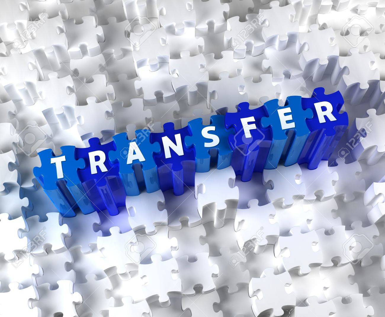 creative 3d pieces of puzzle and word transfer stock photo picture word transfer