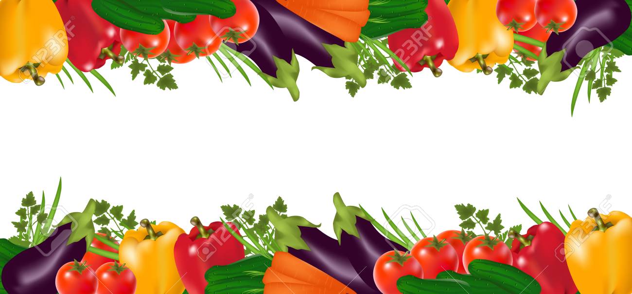 有機野菜と背景 健康食品 新鮮な食品のコンセプトのイラスト素材 ベクタ Image