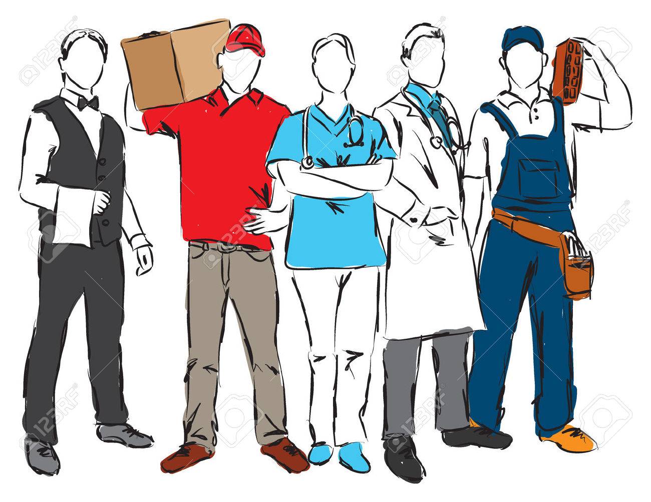 キャリア プロ Ocuppations イラスト Aのイラスト素材 ベクタ Image