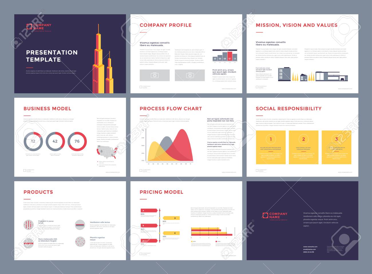 business presentation templates slideshow vector infographic slideshow templates