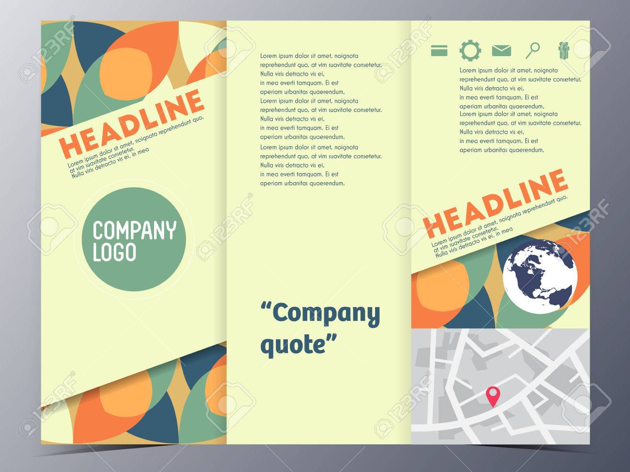 brochure template tri-fold vector illustration for use as product brochure template tri-fold vector illustration for use as product, Presentation templates