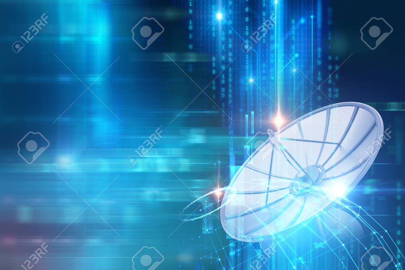 3d illustration of Satellite dish transmission data on abstract technology background - 94743766 3d illustration of Satellite dish transmission data on abstract technology background - 94743766