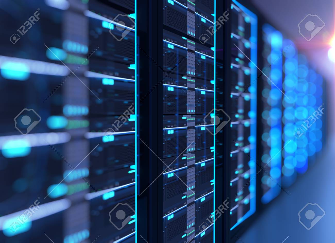 3D illustration of server room in data center full of telecommunication equipment,concept of big data storage and cloud computing technology. - 95293680 3D illustration of server room in data center full of telecommunication equipment,concept of big data storage and cloud computing technology. - 95293680