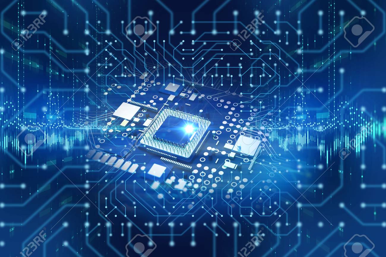 futuristic blue circuit pattern abstract background illustration blue circuit pattern