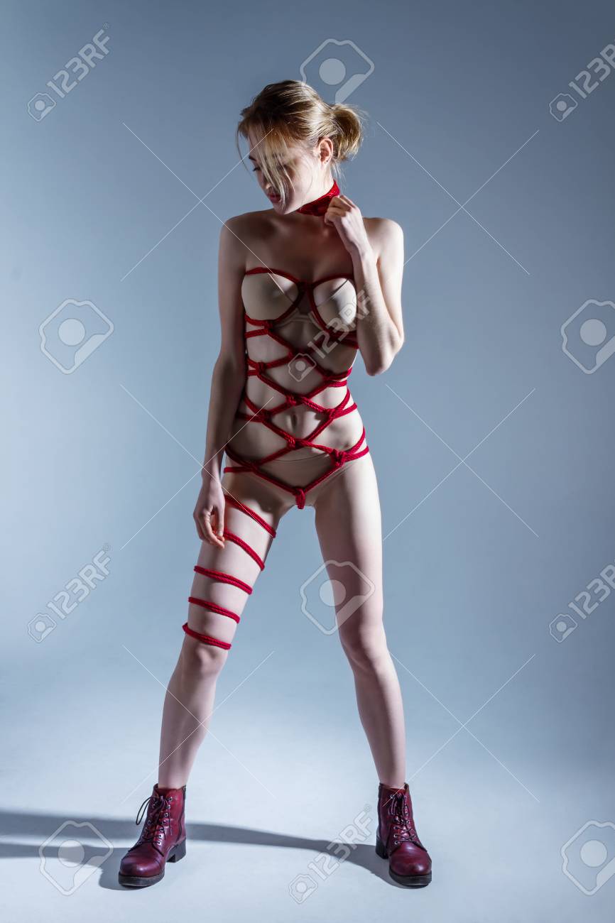 shibari bdsm knot kinbaku young sex show Submission Slave Woman Bound In Erotic Fashion Style Rope Shibari Kinbaku  Japanese Bondage Knot With Collar Around Neck. Bdsm Sadomasochism Mistress  Master Dominant Fetish Punishment Flogging Concept. Stock Photo, Picture  and Royalty