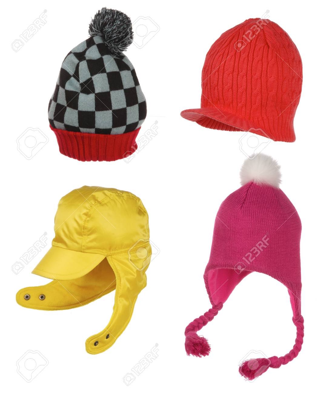 different winter hats