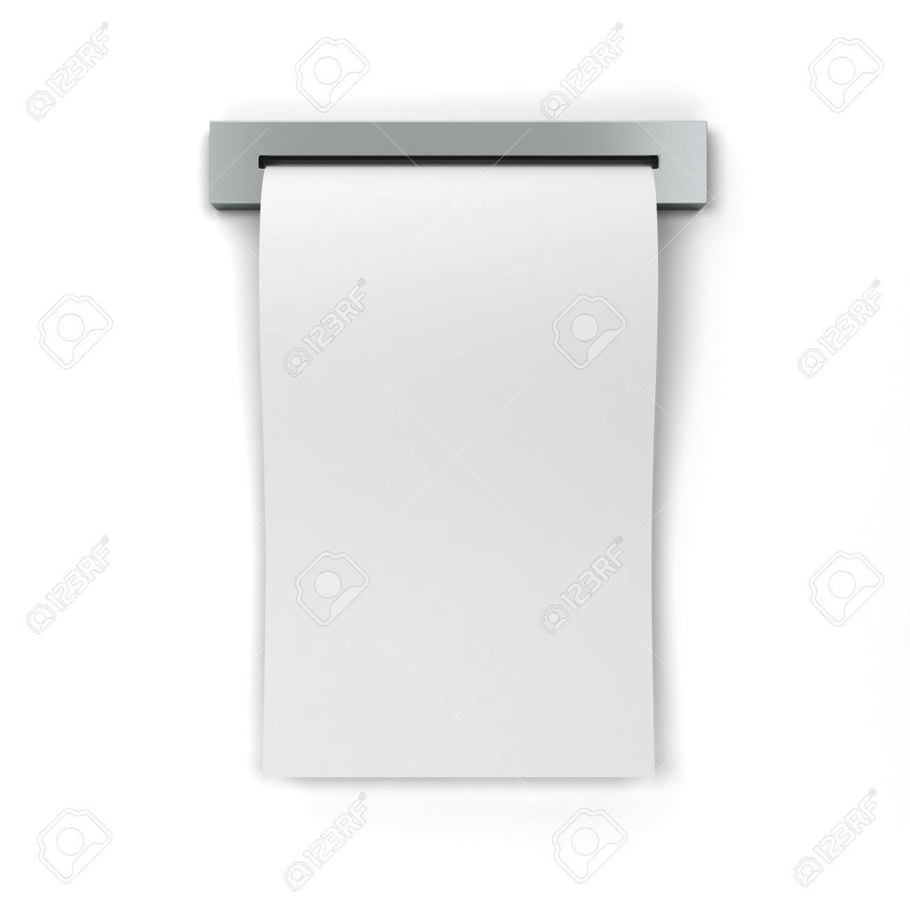 blank cash receipt 3d illustration isolated on white background blank cash receipt
