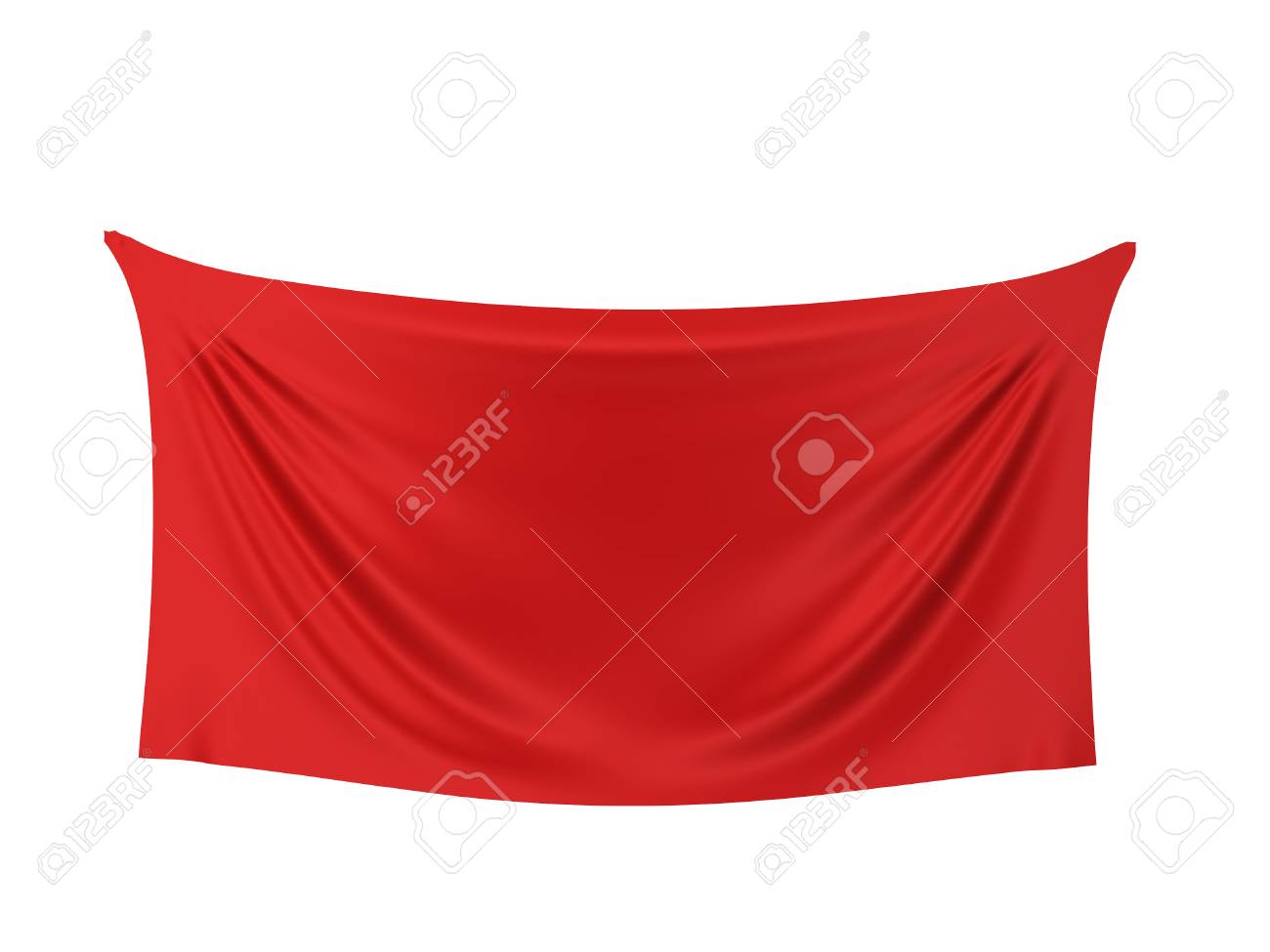 blank cloth banner 3d