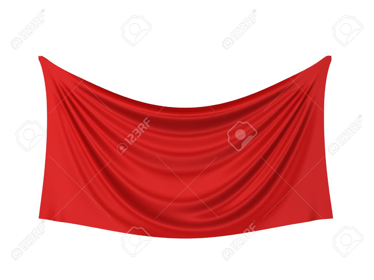 blank cloth banner 3d