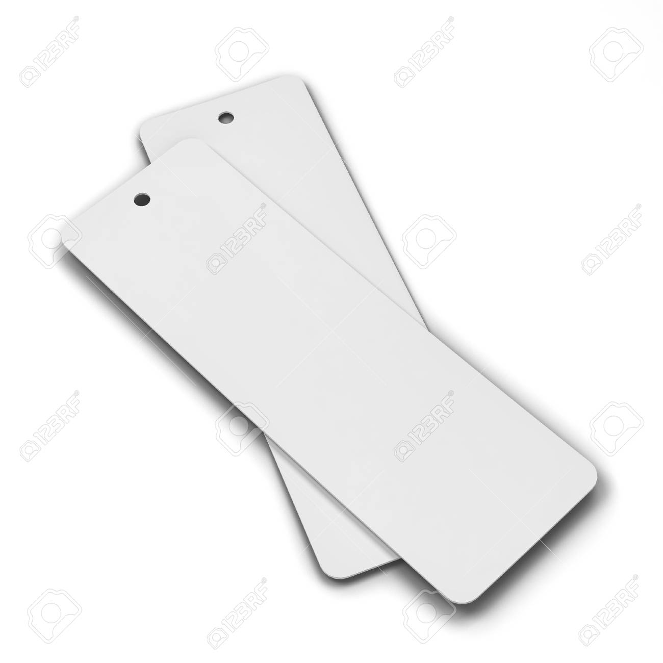 blank bookmark mockup 3d