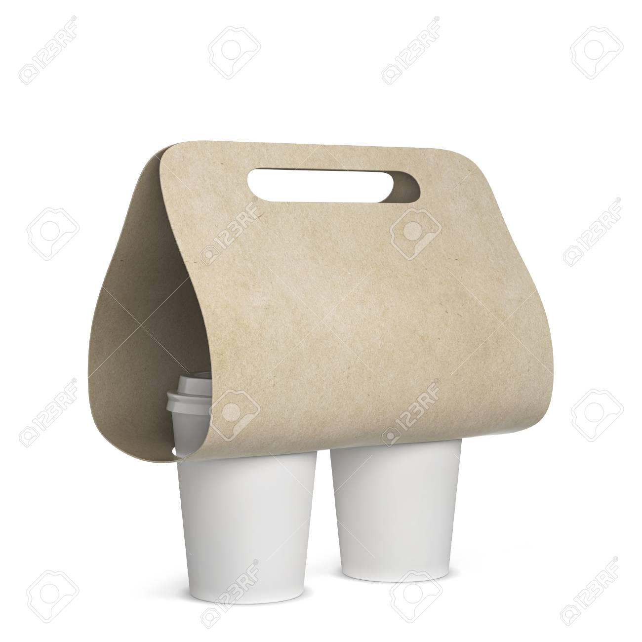 Download Coffee Cup Holder Mockup 3d Illustration Isolated On White Background Stock Photo Picture And Royalty Free Image Image 112022878