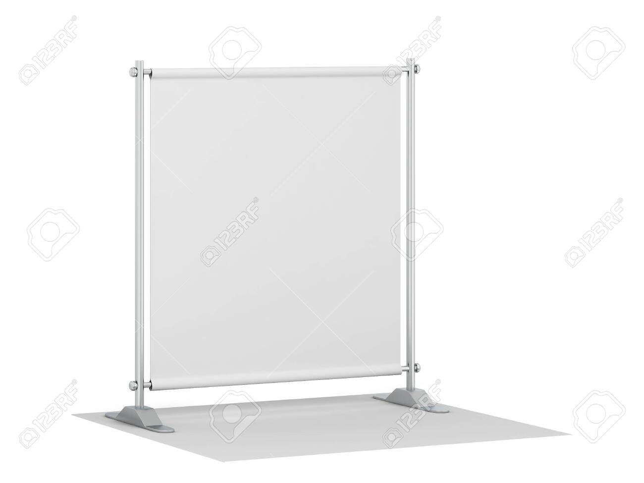 Download Blank Backdrop Banner Mockup 3d Illustration Isolated On White Stock Photo Picture And Royalty Free Image Image 124544466