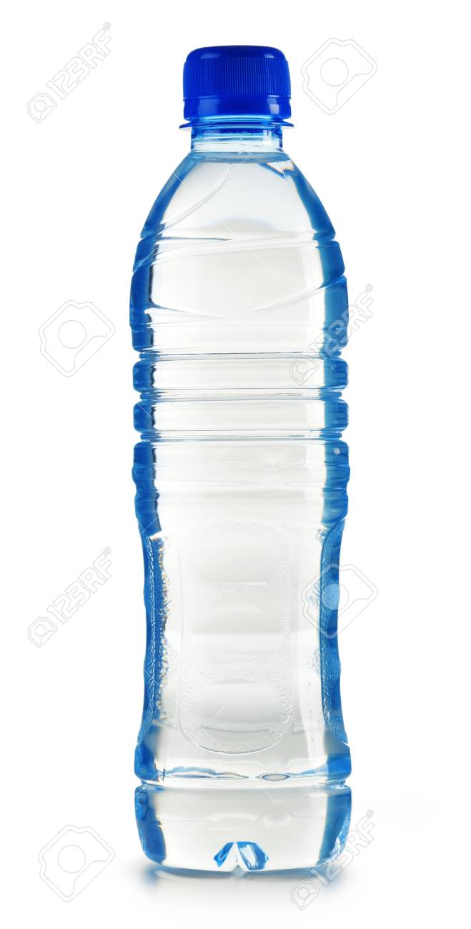 Polycarbonate Bouteille En Plastique Deau Minérale Isolé Sur Fond Blanc
