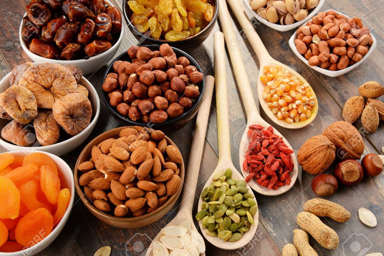 Composition with dried fruits and assorted nuts. - 54344635 Composition with dried fruits and assorted nuts. - 54344635