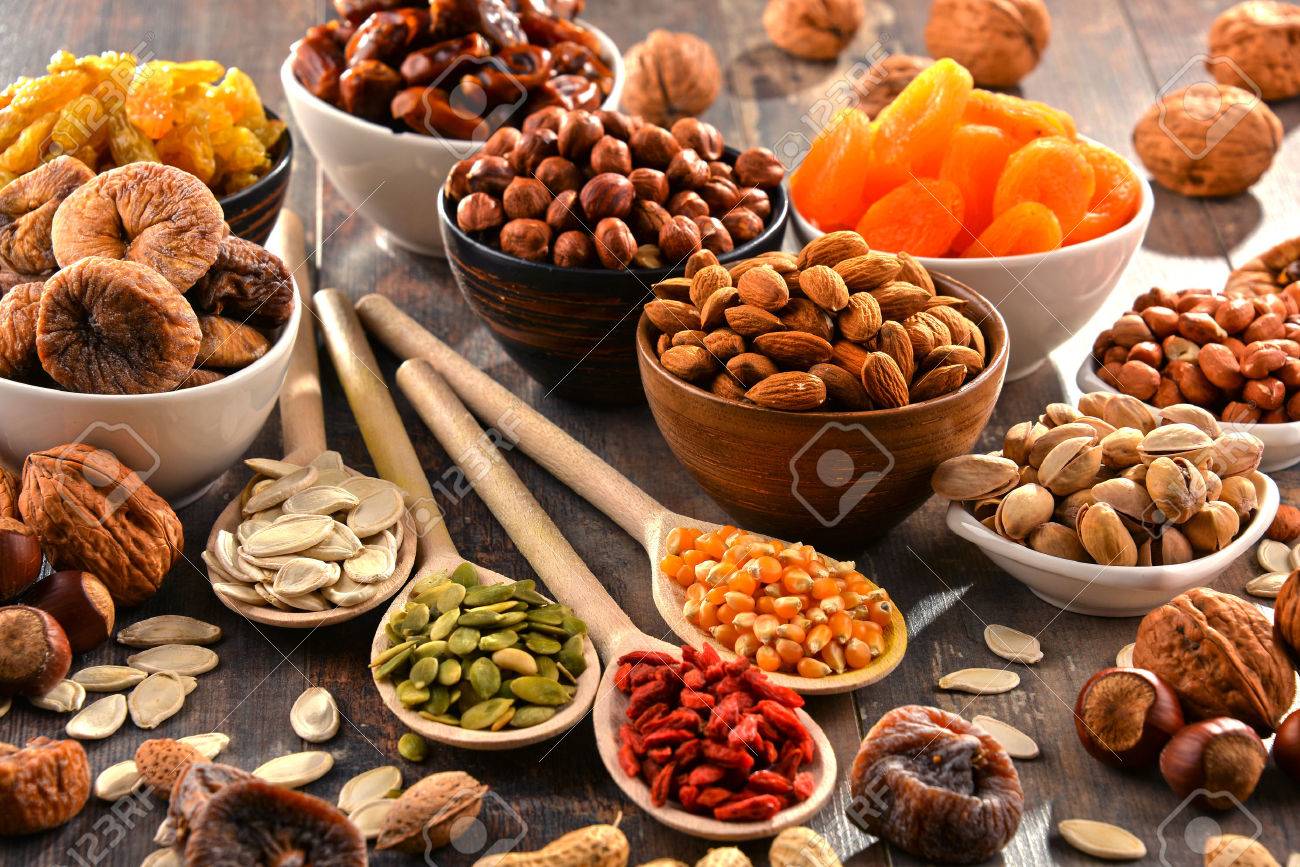 Composition with dried fruits and assorted nuts. - 54344530 Composition with dried fruits and assorted nuts. - 54344530