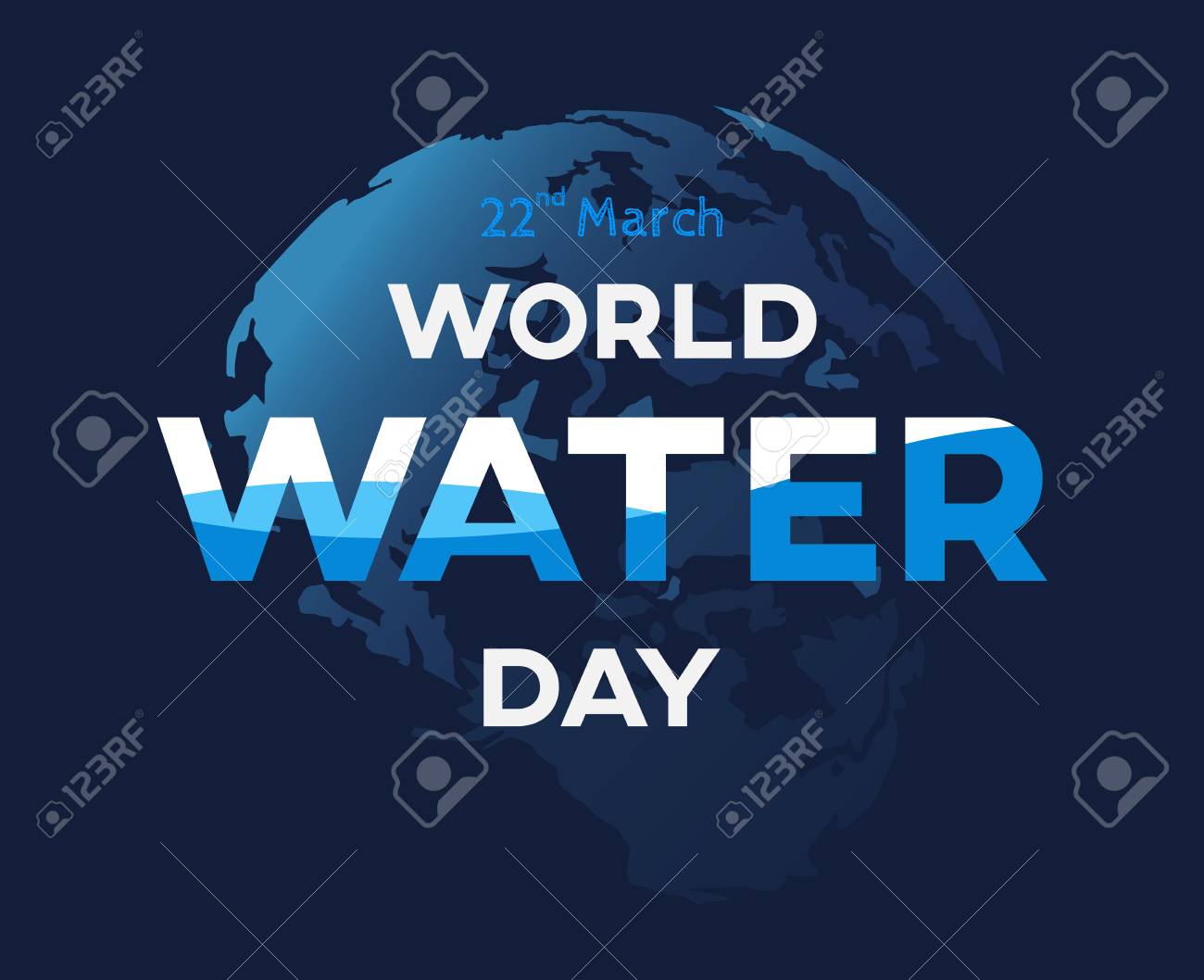 world water day background greeting card or poster for campaign