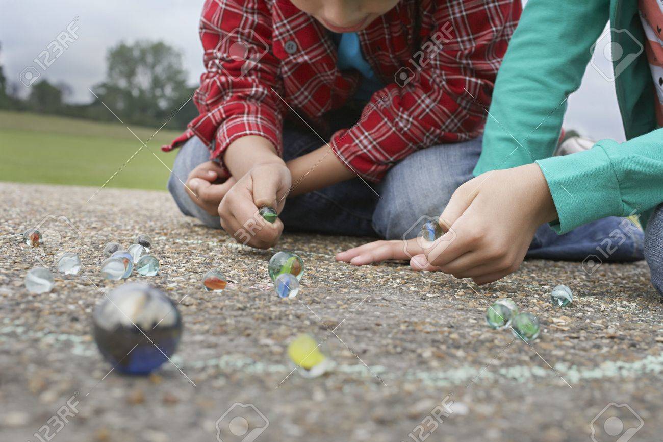playing marbles