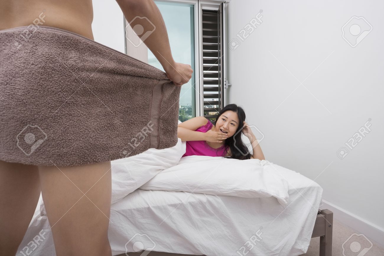 Nude man and woman in room Nude man and woman in room