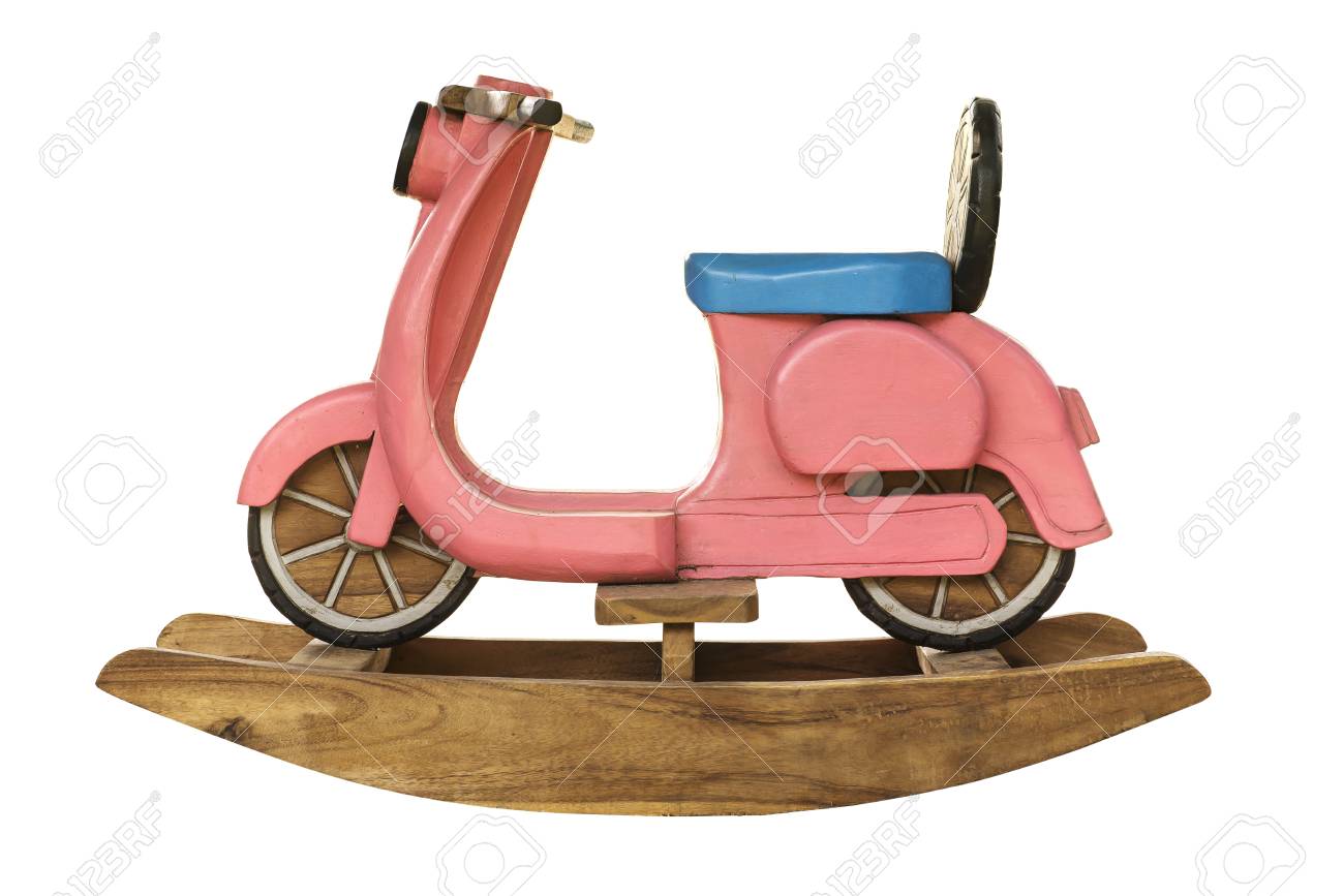 wooden motorcycle rocking horse