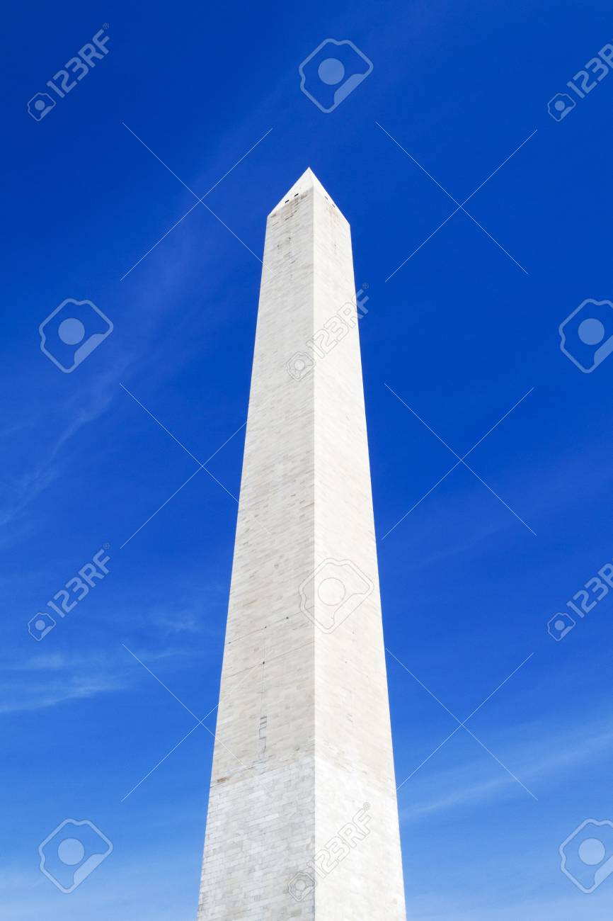 Washington Monument in Washington D.C. soaring into the blue sky - 43751492 Washington Monument in Washington D.C. soaring into the blue sky - 43751492