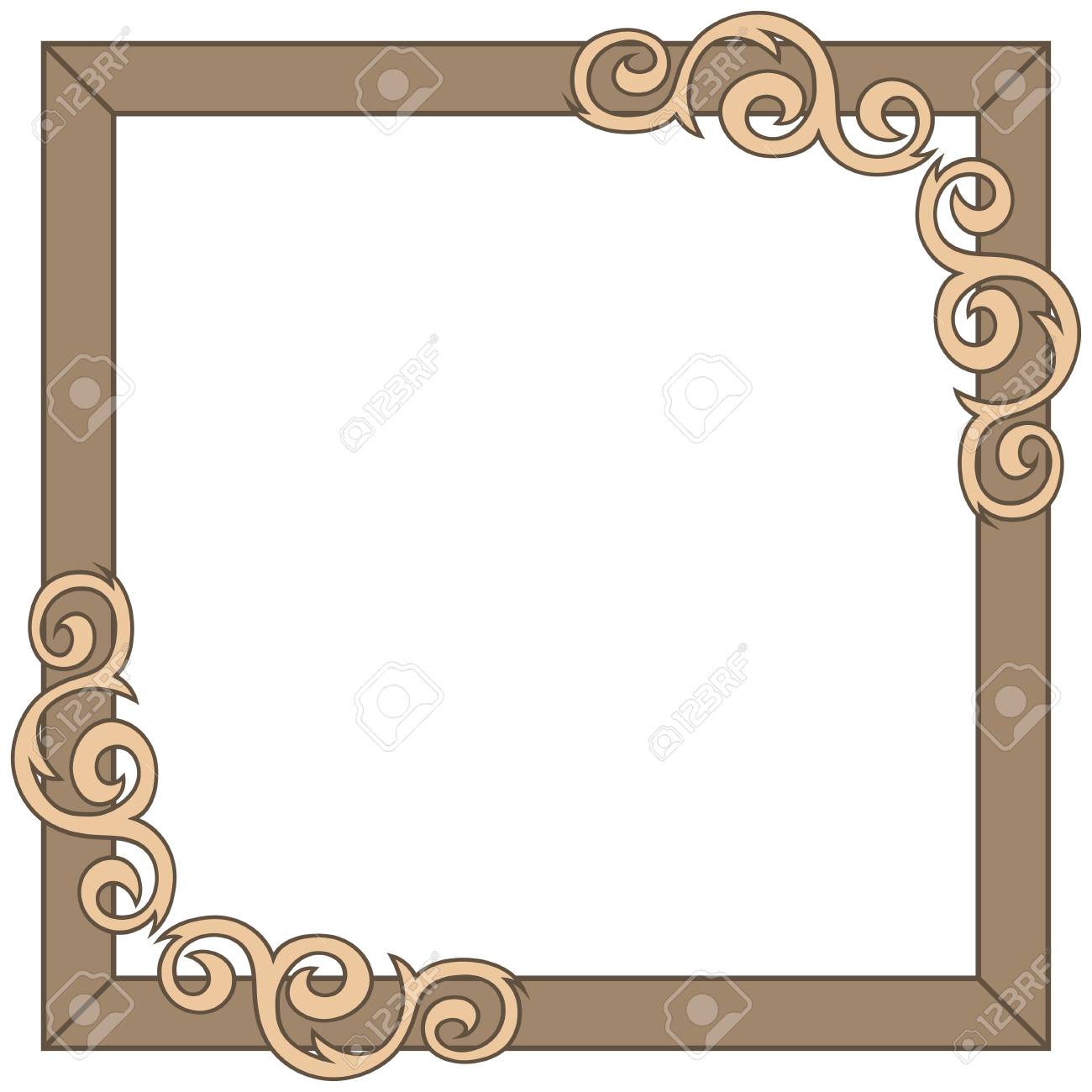 decorative ornate frame vector illustration royalty free cliparts