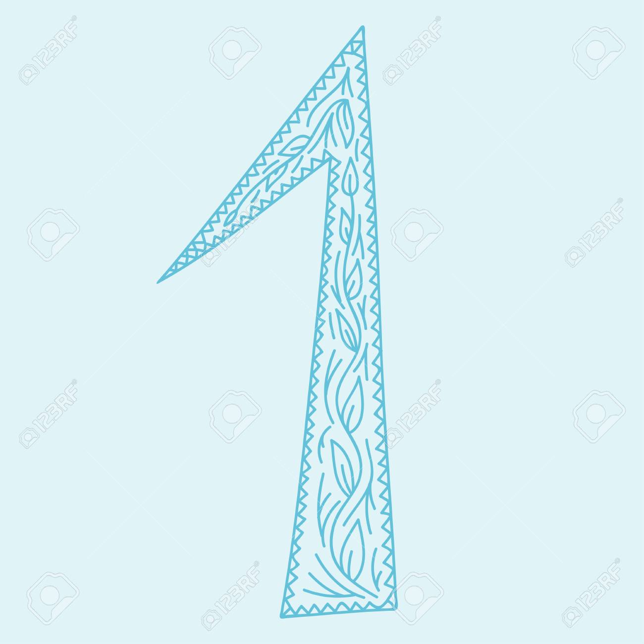 Cute number 1. Floral monogram One with vintage ornament. Hand drawn symbol. Vector illustration - 126959309 Cute number 1. Floral monogram One with vintage ornament. Hand drawn symbol. Vector illustration - 126959309