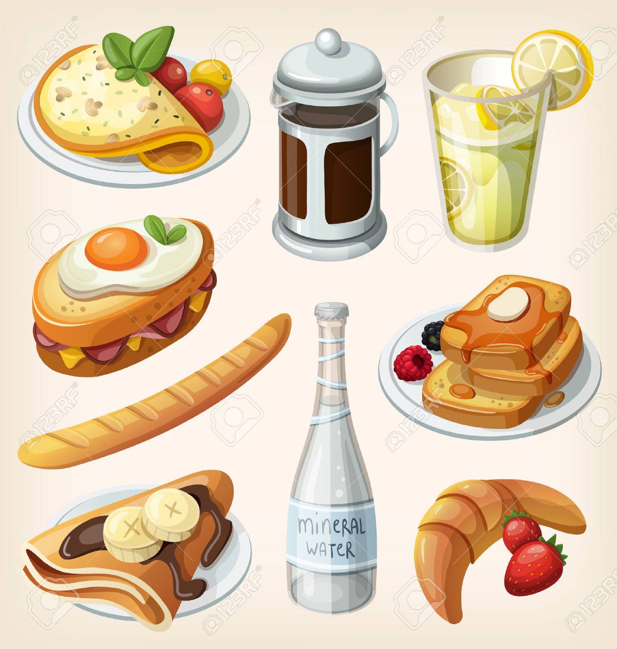set of traditional french