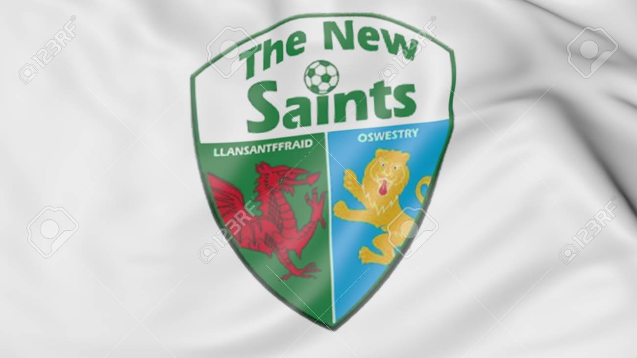 Close-up Of Waving Flag With The New Saints Football Club Logo, 3D  Rendering Stock Photo, Picture And Royalty Free Image. Image 71008311.