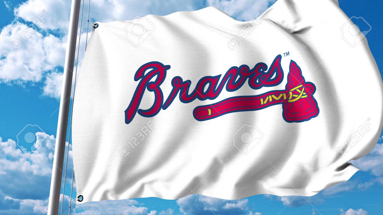 Bandeira De Ondulacao Com Logotipo De Equipe Profissional Atlanta Braves Editorial De Renderizacao Em 3d Fotos Retratos Imagenes Y Fotografia De Archivo Libres De Derecho Image