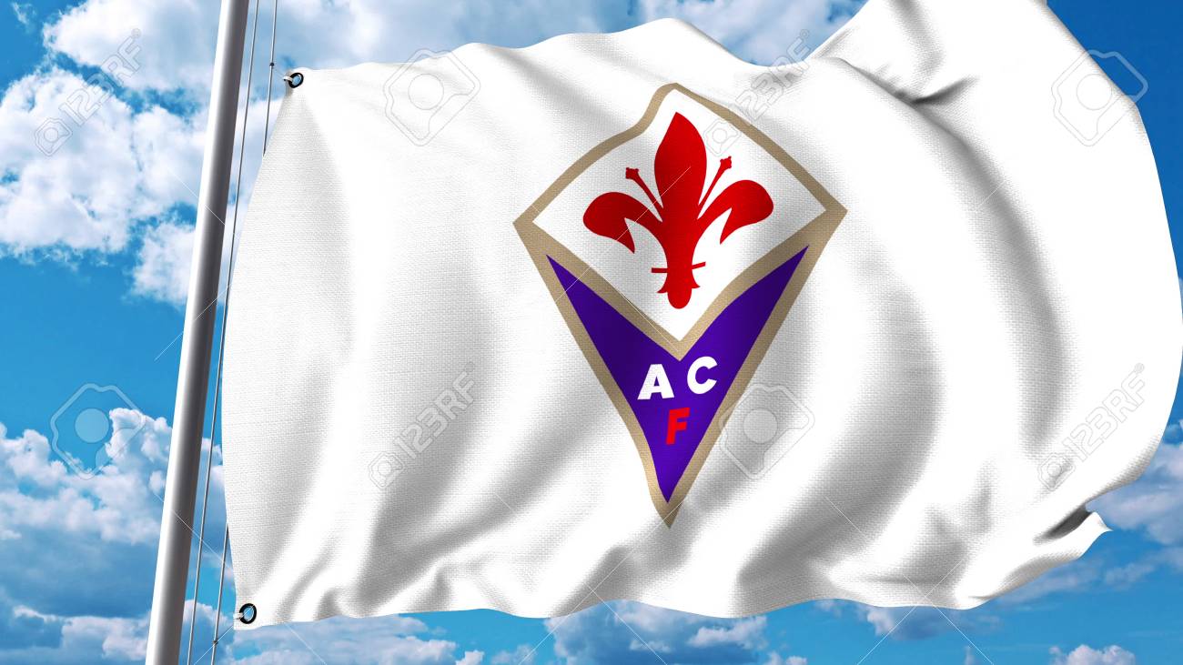 ACF Fiorentina, Fiorentina Pinned Flag from Corners, Isolated with  Different Waving Variations, 3D Rendering 24797624 PNG