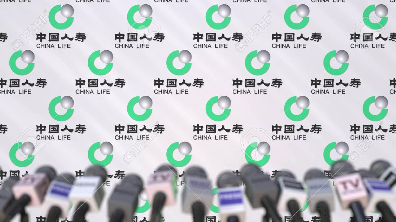 News Conference Of China Life Insurance Company Press Wall With Stock Photo Picture And Royalty Free Image Image 120108861