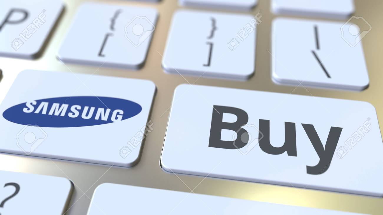 Samsung Company Logo And Buy Text On The Keys Of The Computer Stock Photo Picture And Royalty Free Image Image 120110586