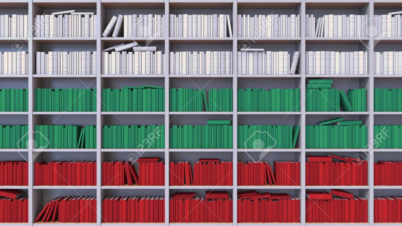 Many spines of the books form the flag. Literature, culture or science - 141500783 Many spines of the books form the flag. Literature, culture or science - 141500783