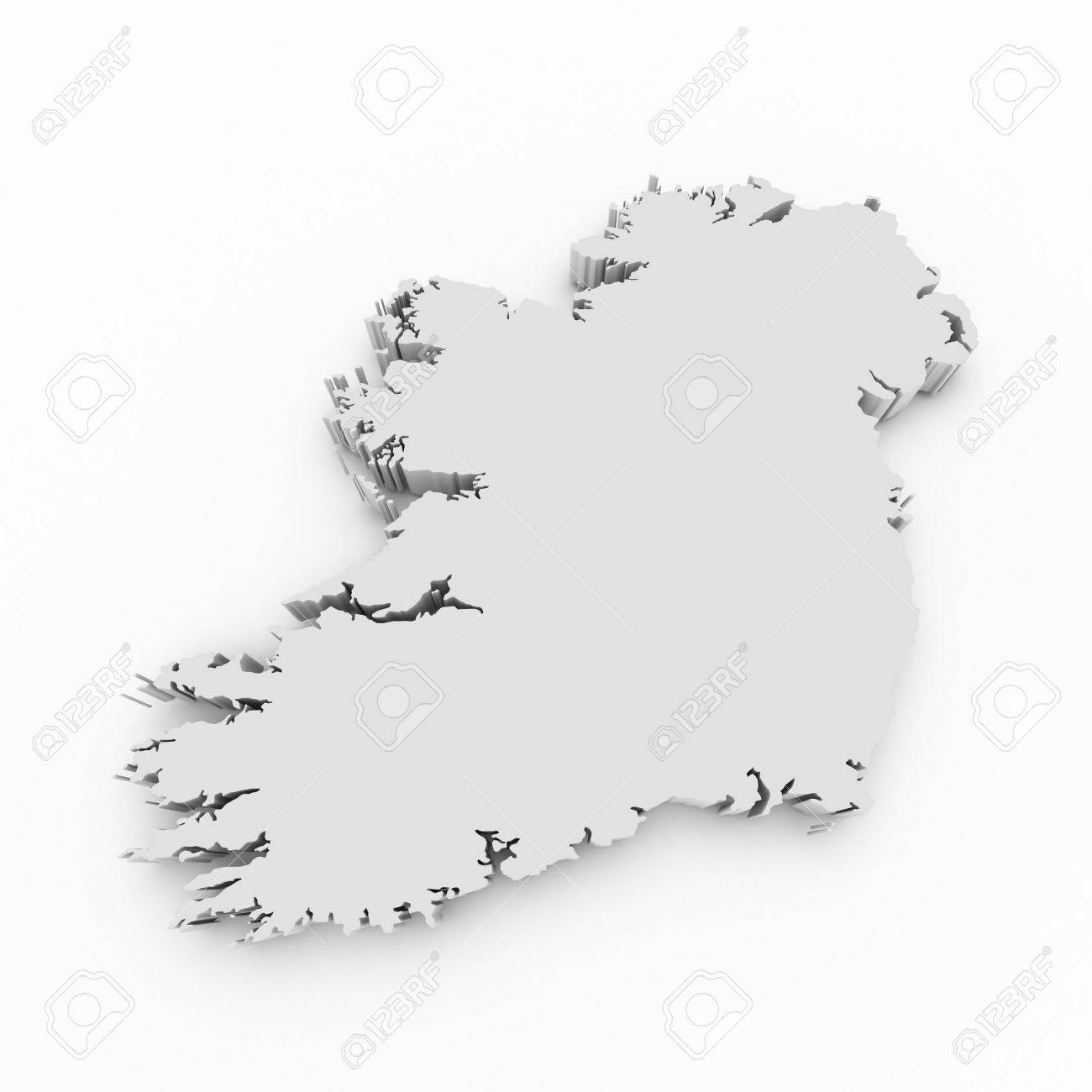 3d Map Of Ireland Ireland 3D Map Stock Photo, Picture And Royalty Free Image. Image 40727004.