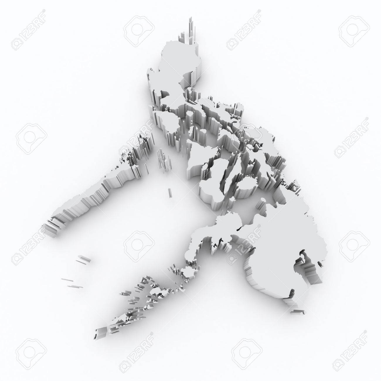 Philippine Map Drawing 3d Philippines 3D Map Stock Photo, Picture And Royalty Free Image. Image  43929478.