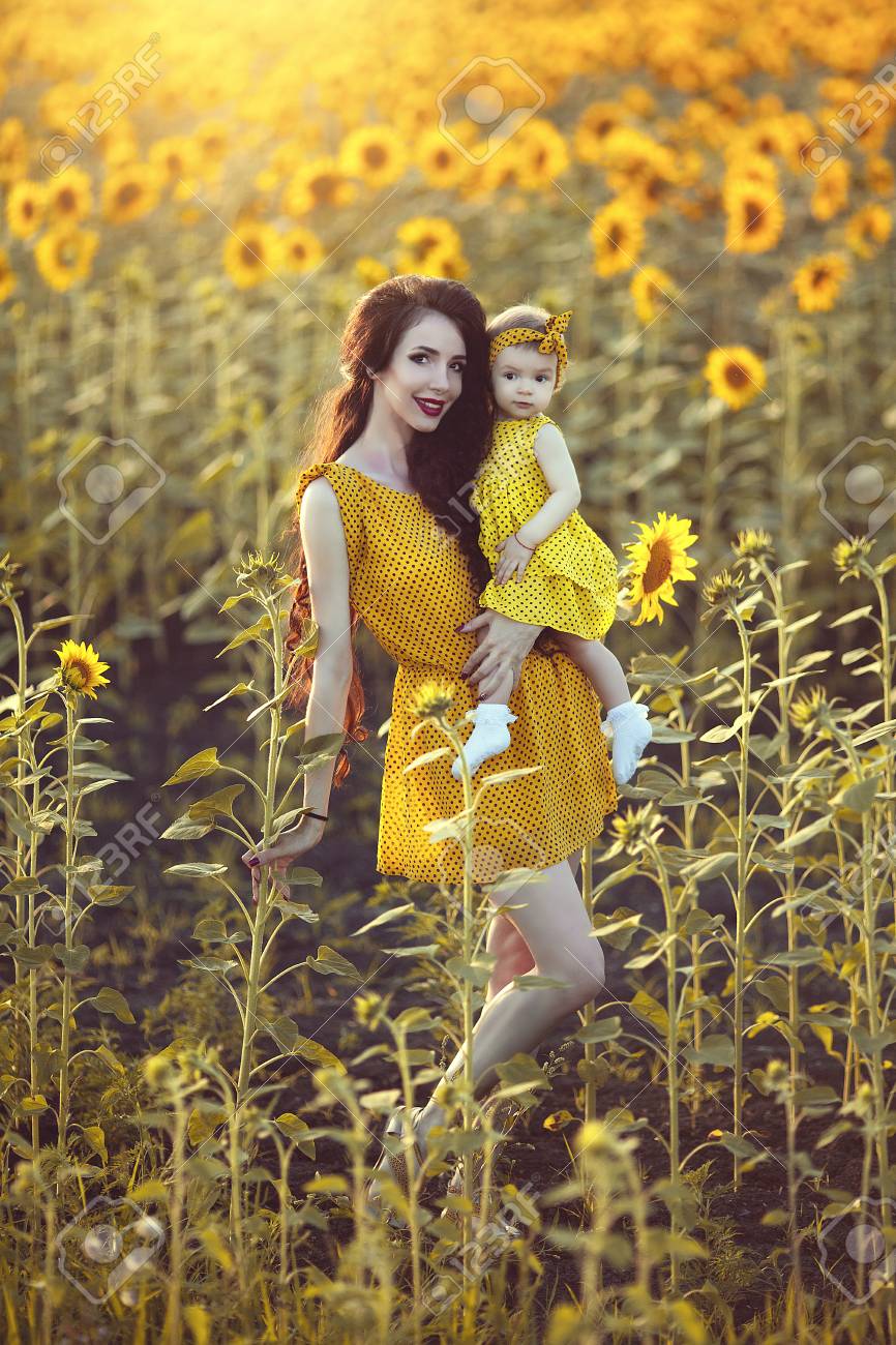 yellow dress mom and daughter