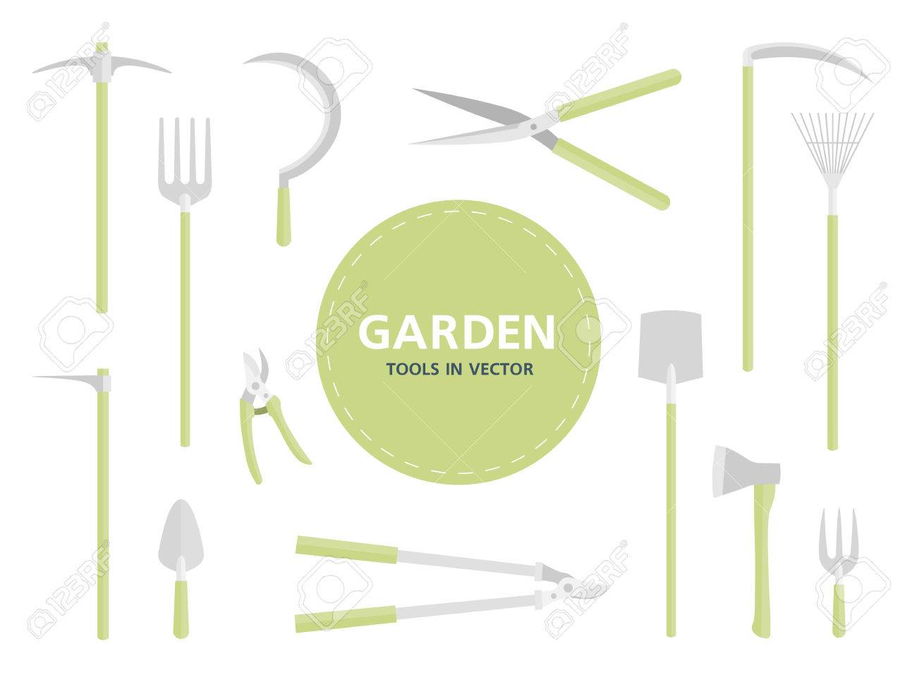 Gartenwerkzeuge Set Von Ausrustung Auf Weissem Hintergrund Vektor Illustration Lizenzfrei Nutzbare Vektorgrafiken Clip Arts Illustrationen Image 79335479