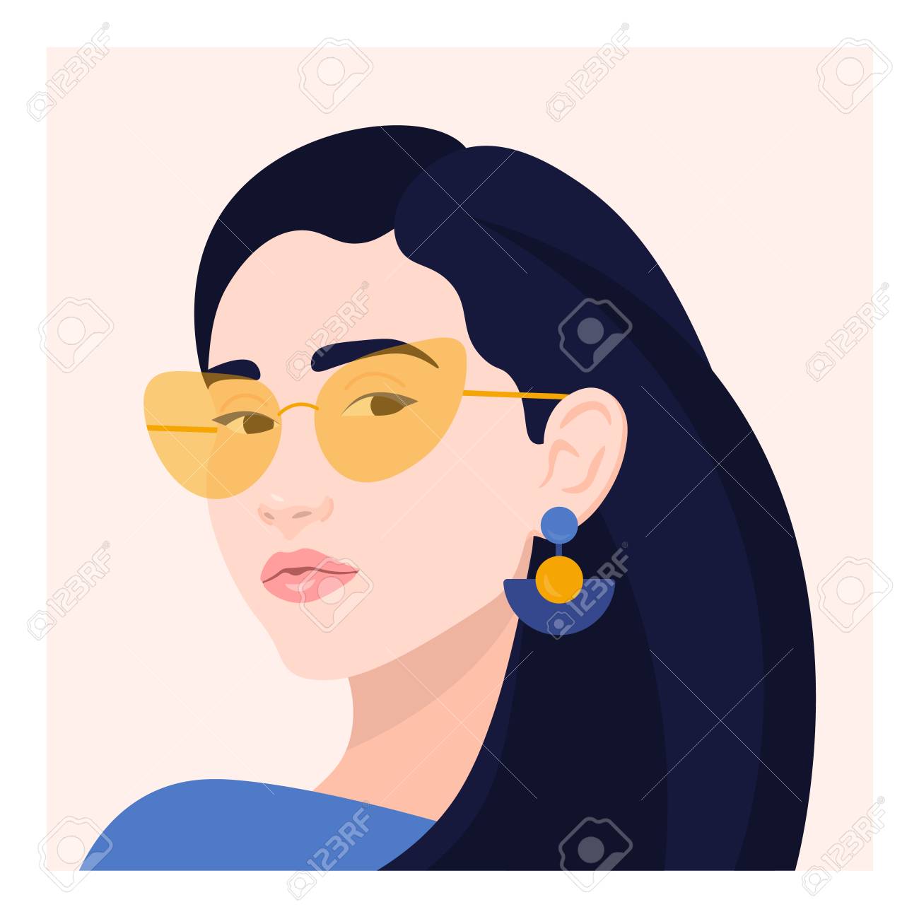 Minimalist Vector Portrait