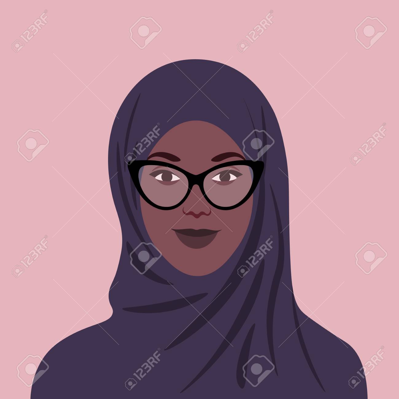 hijab and glasses