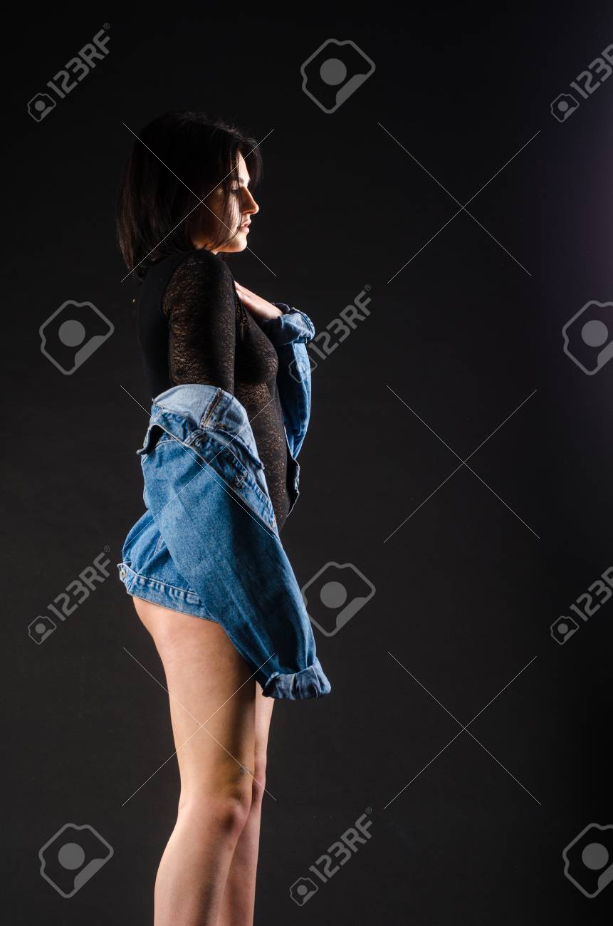 Young Beautiful Girl Naked Isolated On A Black Background Stock Photo Picture And Royalty Free Image Image