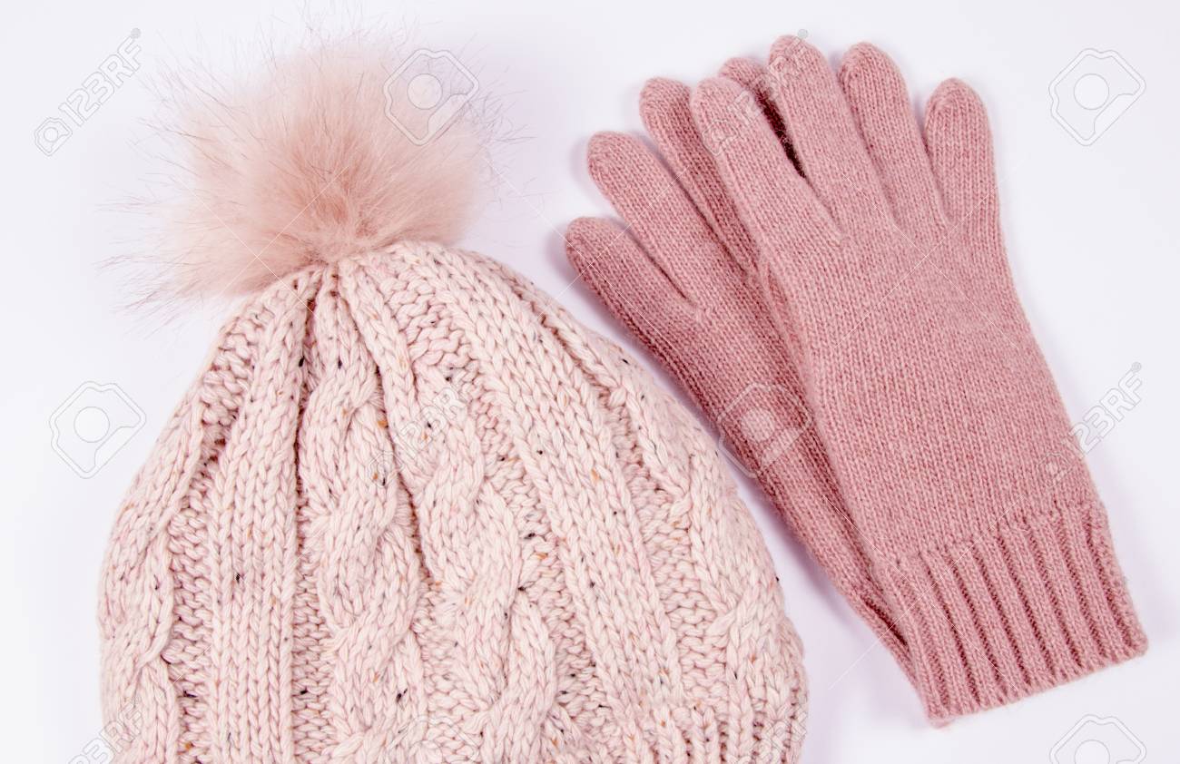 womens wool hat and gloves