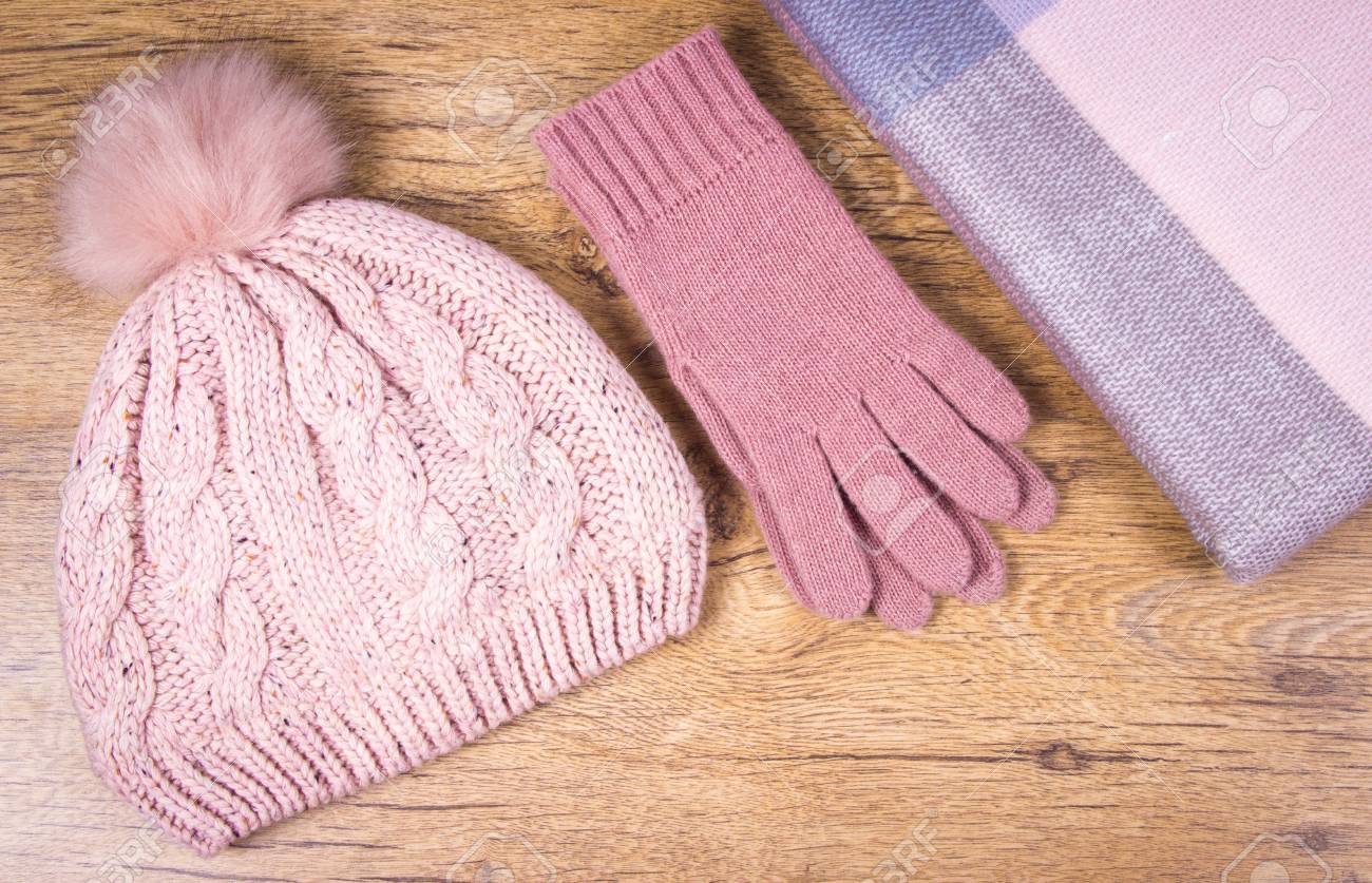 warm winter hats and gloves